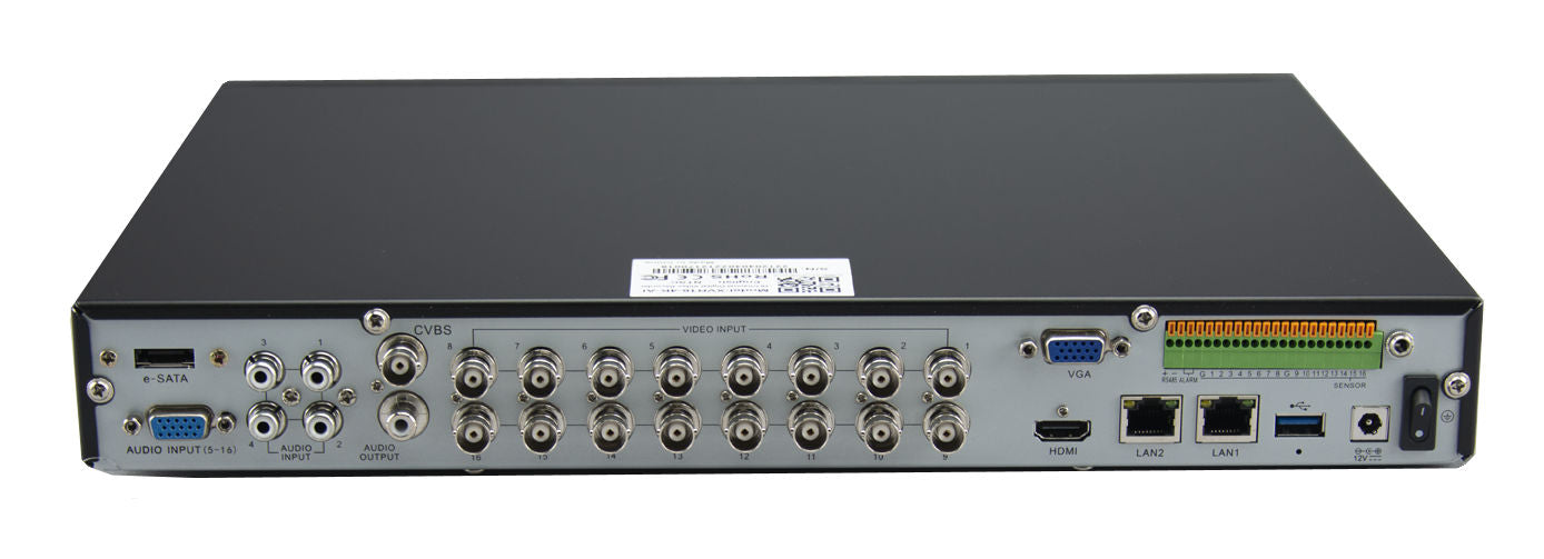XVR16-4K-AI-NO: 24ch 4K 5-in-1 AI Advanced XVR w/o HDD