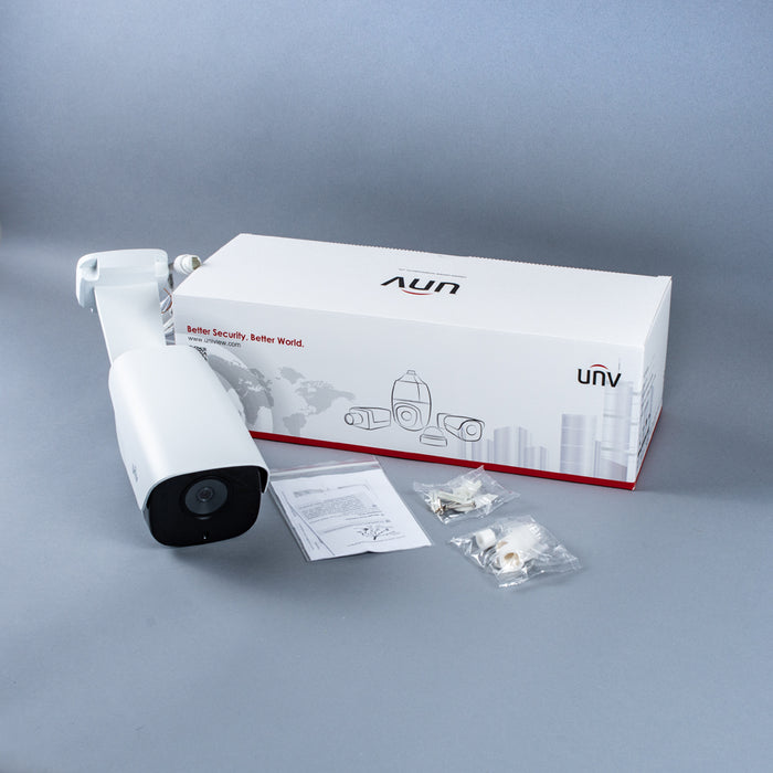 UNV18: 4MP Fixed Lens IP Pan/Tilt Bullet Camera w/ Audio