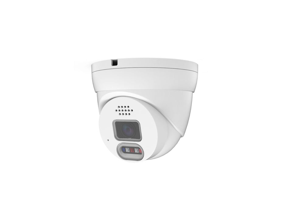 XP-8AD-FT: 8MP Fixed Lens IP Turret Camera w/Active Deterrence w/Full Color w/SMD