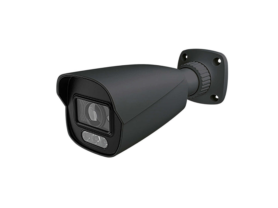 IPX1-2.8-V4-B: 6MP Fixed Lens IP Bullet Camera w/Audio w/Full Color (Gray)