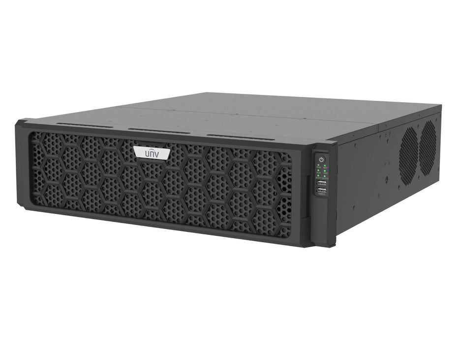 NVR516-128E-R: 128ch 32MP 640Mbps NVR, non-PoE, Dual HDMI, 2 NIC, 16 SATA