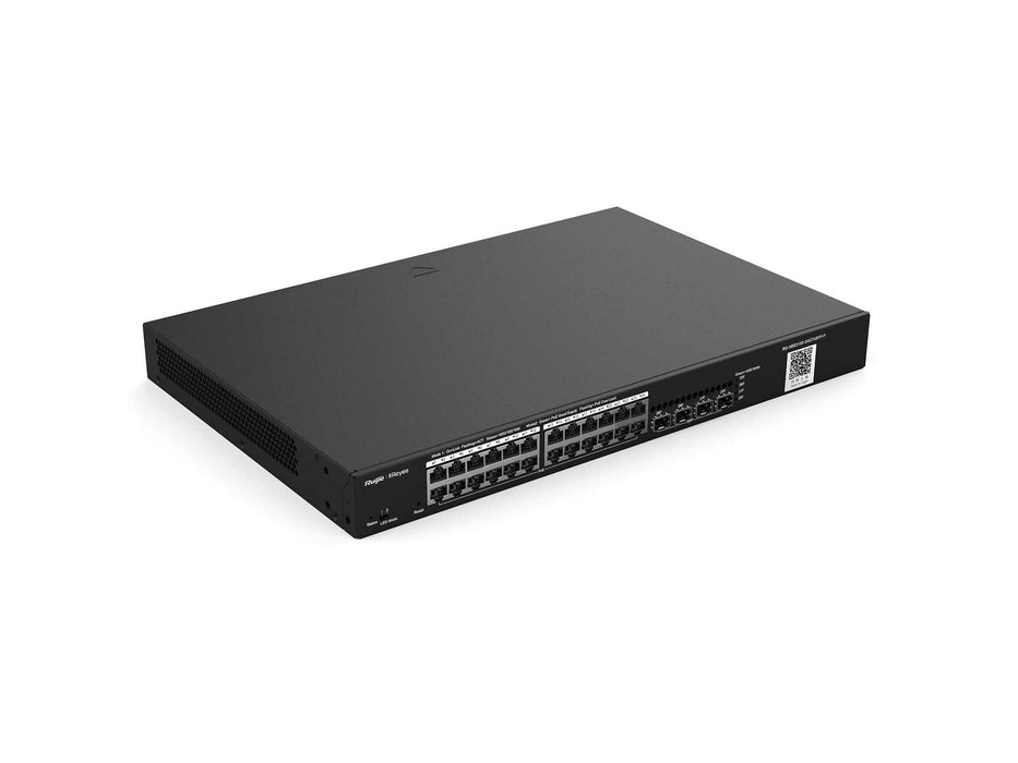 RG-NBS3100-24GT4SFP-P: Reyee 28-port Gigabit Layer 2 Enterprise PoE Switch (370W)