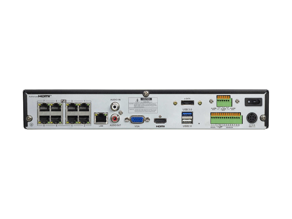 X-NVR-8-AI-V2: 8ch 12MP 320Mbps Real-time Advanced AI PoE NVR