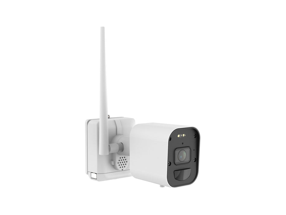 XP-4KBC: 8MP Fixed Lens IP Wireless Battery Camera w/Active Deterrence w/Audio