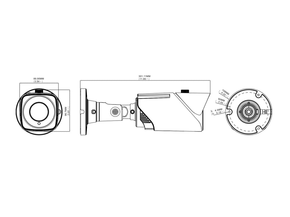 XP-8LPR-MZB-550: 8MP Motorized Zoom IP Bullet Camera  w/LPR w/5-50mm MZ Lens