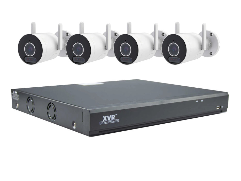 Value Packed 8-Channel 4K XVR Security System with 4x 4MP WiFi Cameras with AI